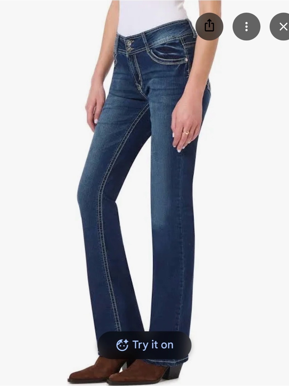 Wallflower Women's Luscious Curvy Bootcut Mid-Rise Insta Stretch Jeans